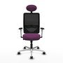 PIQUERAS Y CRESPO Silla de oficina Zulema con Mecanismo Sincro Morado y Negro
