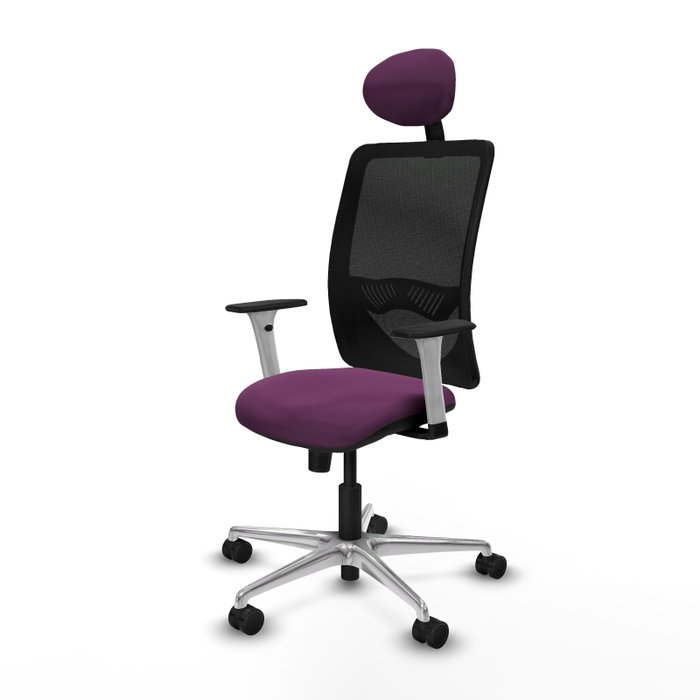 PIQUERAS Y CRESPO Silla de oficina Zulema con Mecanismo Sincro Morado y Negro PIQUERAS Y CRESPO Silla de oficina Zulema con Mecanismo Sincro Morado y Negro