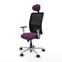 PIQUERAS Y CRESPO Silla de oficina Zulema con Mecanismo Sincro Morado y Negro