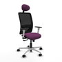 PIQUERAS Y CRESPO Silla de oficina Zulema con Mecanismo Sincro Morado y Negro