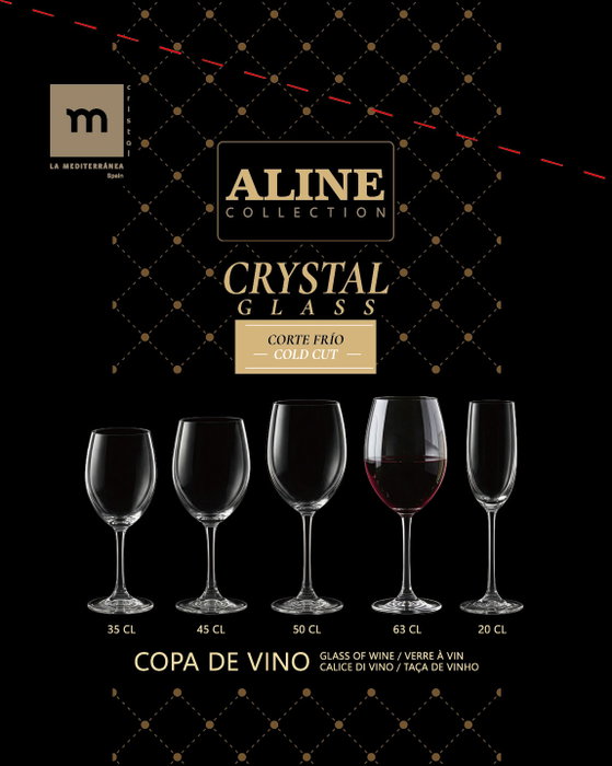 La Mediterranea Copas de Vino de Cristal Aline 63cl (Pack de 24)