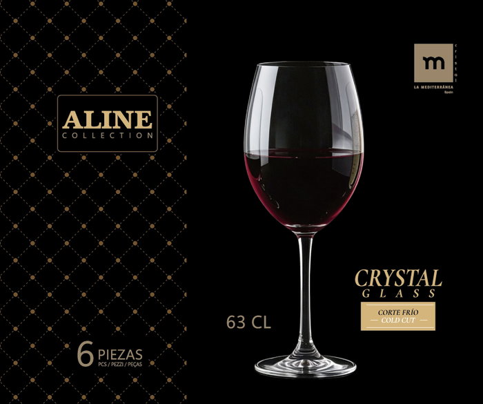 La Mediterranea Copas de Vino de Cristal Aline 63cl (Pack de 24)