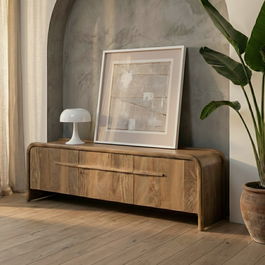 Mueble Tv Madera de Mango Salón 160 X 40 X 50 cm