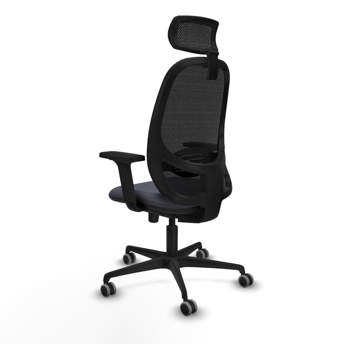 PIQUERAS Y CRESPO Silla de oficina Cilanco con mecanismo Sincro, Gris oscuro y Negro