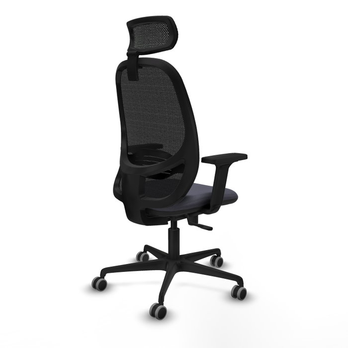 PIQUERAS Y CRESPO Silla de oficina Cilanco con mecanismo Sincro, Gris oscuro y Negro