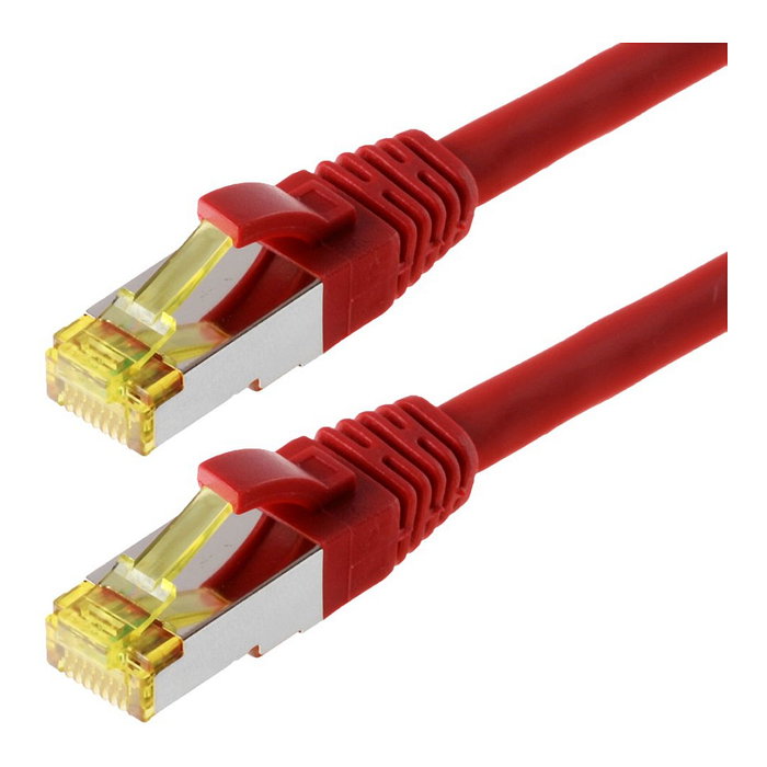Helos Patchkabel Cat.6a S/FTP 20m Rojo Helos Patchkabel Cat.6a S/FTP 20m Rojo