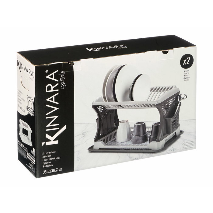 Kinvara Escurreplatos Doble Altura Gris