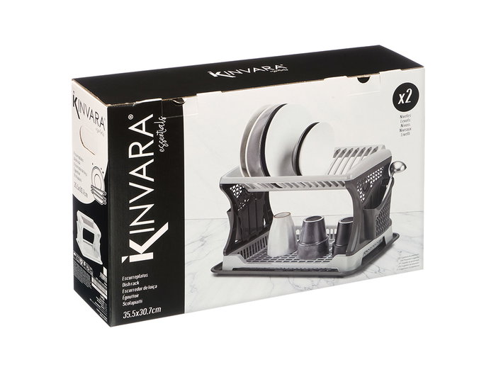 Kinvara Escurreplatos Doble Altura Gris Kinvara Escurreplatos Doble Altura Gris