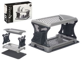 Kinvara Escurreplatos Doble Altura Gris 46 x 30 x 13 cm