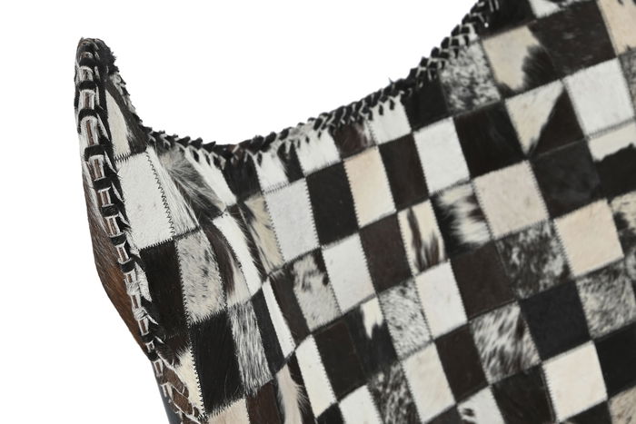 DKD Home Decor Sillón Colonial Marrón Oscuro Crema Piel y Hierro 70 x 90 x 70 cm