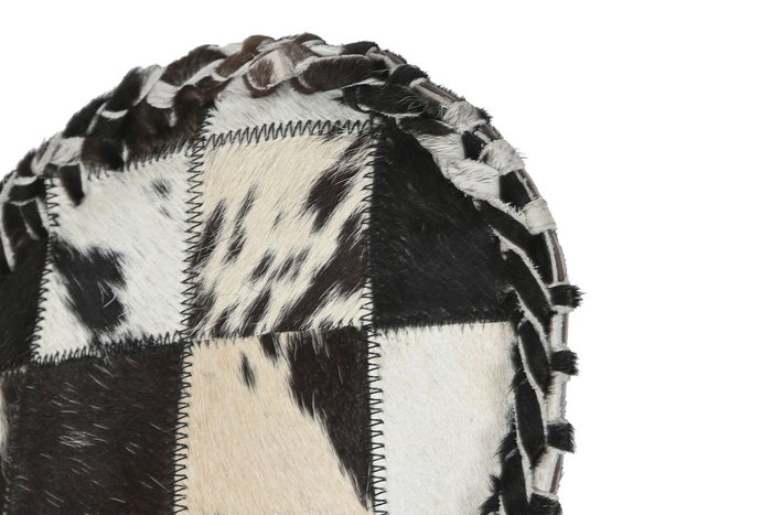 DKD Home Decor Sillón Colonial Marrón Oscuro Crema Piel y Hierro 70 x 90 x 70 cm