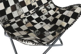 DKD Home Decor Sillón Colonial Marrón Oscuro Crema Piel y Hierro 70 x 90 x 70 cm