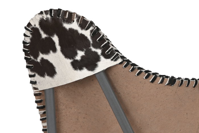 DKD Home Decor Sillón Colonial Marrón Oscuro Crema Piel y Hierro 70 x 90 x 70 cm