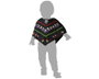 Disfraz Poncho Calavera Colorido Para Bebé 24 Meses, Temática Día de los Muertos/Halloween, Negro, Unisex, Poliéster