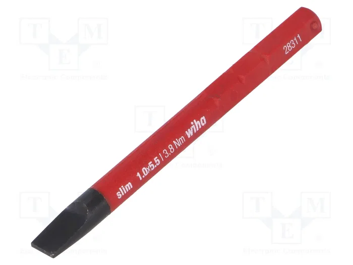 WIHA Punta de destornillador plano aislado 5,5x1mm 75mm WIHA Punta de destornillador plano aislado 5,5x1mm 75mm