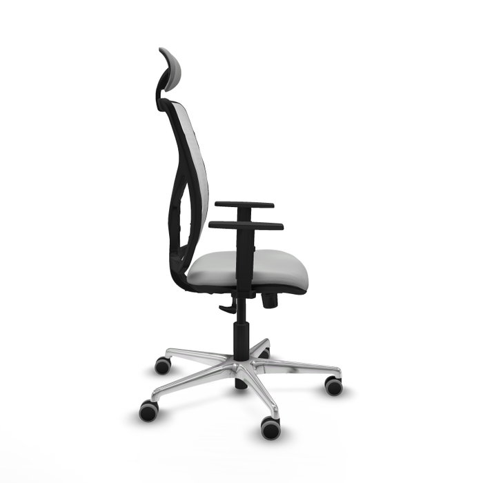 PIQUERAS Y CRESPO Silla de oficina Motilla con mecanismo Sincro, Gris claro y Blanco PIQUERAS Y CRESPO Silla de oficina Motilla con mecanismo Sincro, Gris claro y Blanco