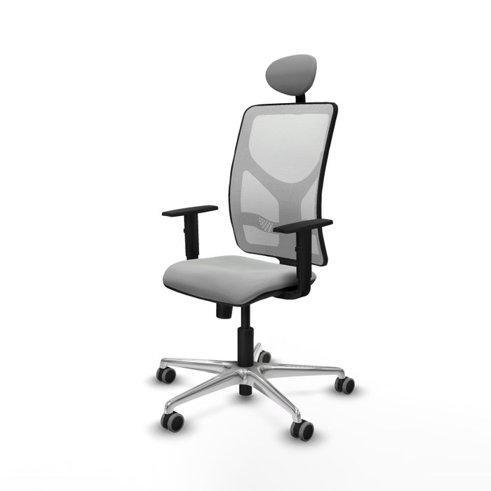 PIQUERAS Y CRESPO Silla de oficina Motilla con mecanismo Sincro, Gris claro y Blanco PIQUERAS Y CRESPO Silla de oficina Motilla con mecanismo Sincro, Gris claro y Blanco