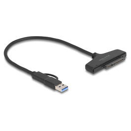 DeLOCK Convertidor USB a SATA 6 Gb/s con USB Type-C o USB Tipo-A 61042