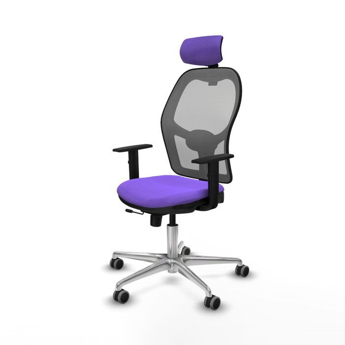 PIQUERAS Y CRESPO Silla de oficina Jorquera con mecanismo Sincro/Traslack, Lila y Gris PIQUERAS Y CRESPO Silla de oficina Jorquera con mecanismo Sincro/Traslack, Lila y Gris