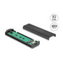 DeLOCK 42031 Caja externa para SSD M.2 NVMe PCIe/SATA USB Tipo-C 20 Gbps