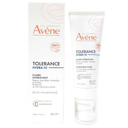 Avène TOLERANCE HYDRA-10 Fluido Hidratante 100% Natural - 40 ml - Para pieles normales, mixtas y deshidratadas - Adultos, niños y bebés - Hidratación 48 horas