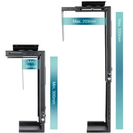 Tooq TQMUD01 Soporte Bajo Mesa/Pared para PC hasta 10kg Negro