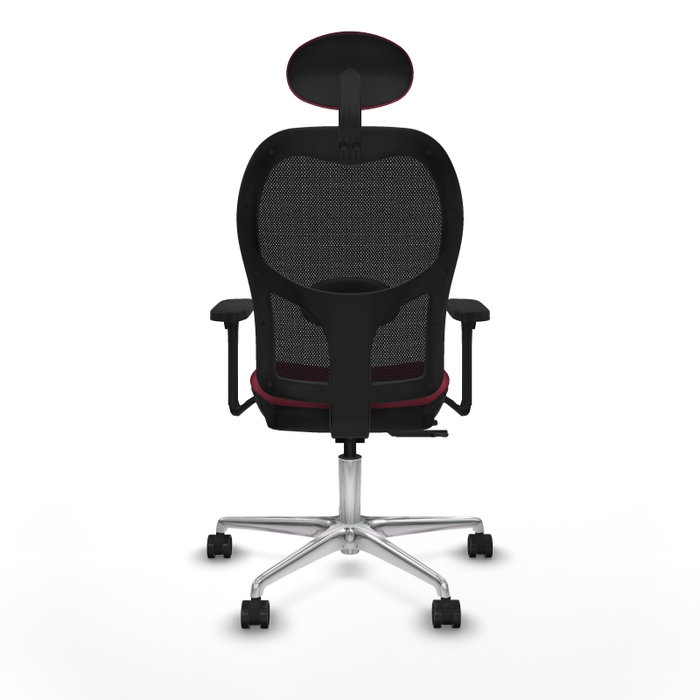 PIQUERAS Y CRESPO Silla de oficina Jorquera con mecanismo Sincro/Traslack, Granate y Negro