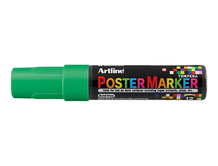 Artline Poster Marker EPP-12 punta rectangular 12 mm verde fluor