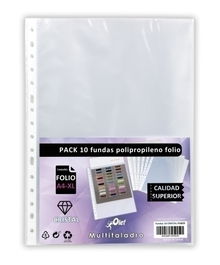 Funda Multitaladro Olef Pp 90Μ Cristal Liso Fº 16 Tal.Rfzo. Pack De 10