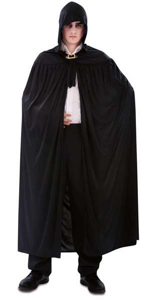 My Other Me Capa Adulto con Capucha de Punto Negra Talla Única