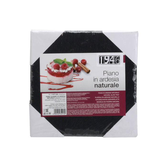 1946 Plato de Pizarra 1946 20x20 cm para Servir y Presentar Comidas Frías y Calientes 1946 Plato de Pizarra 1946 20x20 cm para Servir y Presentar Comidas Frías y Calientes