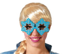 Gafas Copos De Nieve Azules Para Disfraz Princesa Invierno