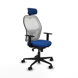 PIQUERAS Y CRESPO Silla de oficina Jorquera Azul y Blanca