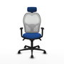 PIQUERAS Y CRESPO Silla de oficina Jorquera Azul y Blanca