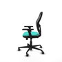 PIQUERAS Y CRESPO Silla de oficina Jorquera con mecanismo Sincro/Traslack, Turquesa y Negro