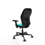 PIQUERAS Y CRESPO Silla de oficina Jorquera con mecanismo Sincro/Traslack, Turquesa y Negro