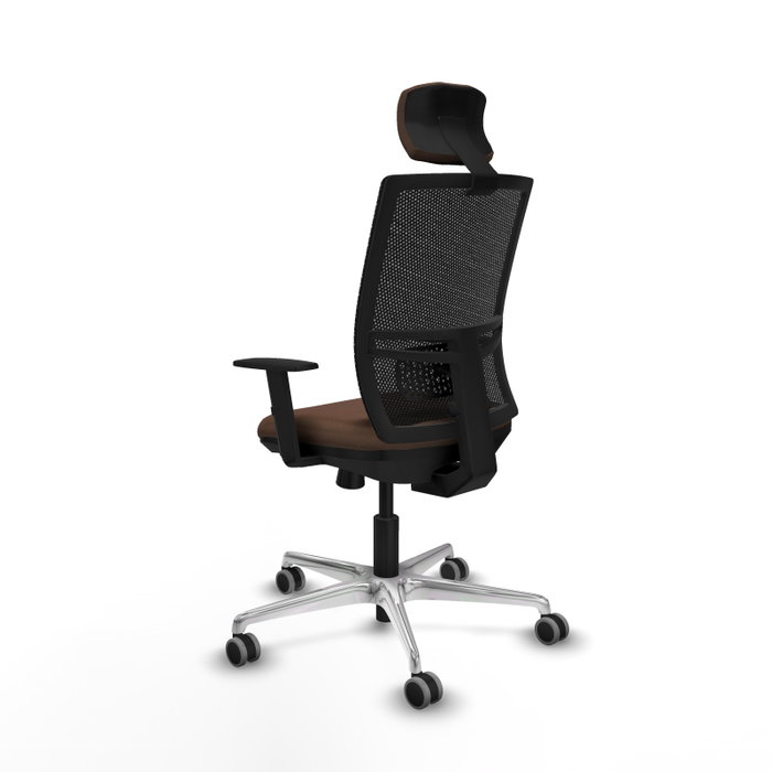 PIQUERAS Y CRESPO Silla de oficina Yunquera con mecanismo Sincro/Traslack Marrón y Negro PIQUERAS Y CRESPO Silla de oficina Yunquera con mecanismo Sincro/Traslack Marrón y Negro
