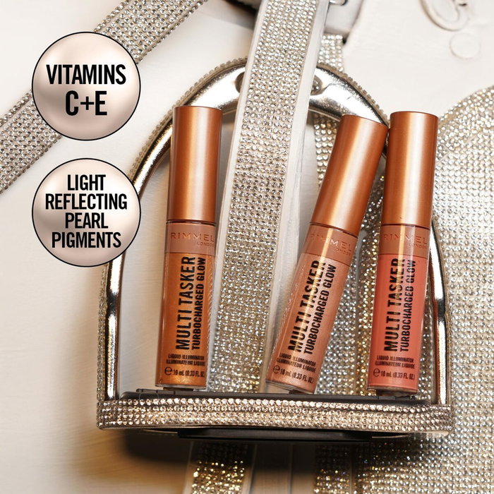 Rimmel London Multi Tasker Turbocharged Iluminador Líquido 004-Chelsea Glow Rimmel London Multi Tasker Turbocharged Iluminador Líquido 004-Chelsea Glow