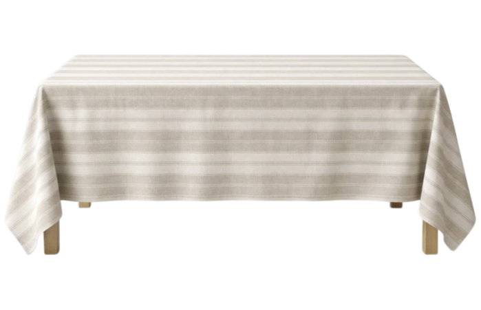 DKD Home Decor Mantel Antimanchas de Algodón Reciclado Beige 135x200 cm DKD Home Decor Mantel Antimanchas de Algodón Reciclado Beige 135x200 cm