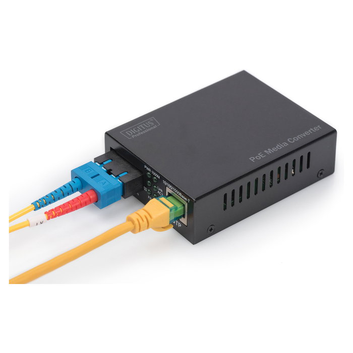 Digitus DN-82160 Convertidor de medios Gigabit PoE RJ45/SC Monomodo Digitus DN-82160 Convertidor de medios Gigabit PoE RJ45/SC Monomodo