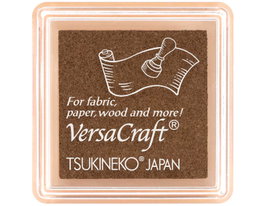 Tsukineko Versacraft Almohadilla de Tinta Textil Marrón Cafe au lait 33x33mm