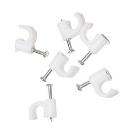 Hantums Bolsa de 100 grapillones para cable manguera redondo 7mm