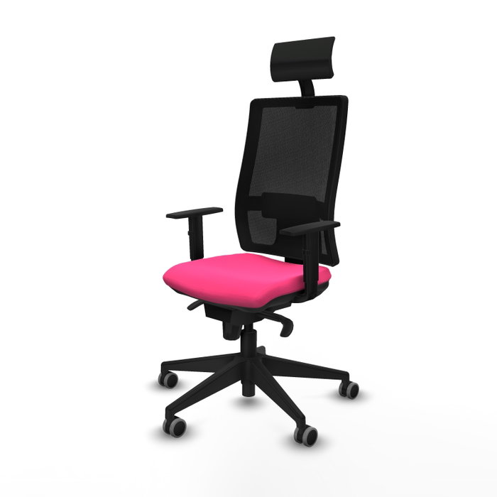 PIQUERAS Y CRESPO Silla de oficina Horna Rosa y Negro