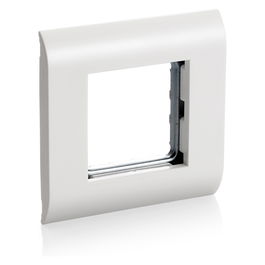 EQUIP Caja Empotrada 125461, Placa Frontal Modular French 45x45 RAL9010 Blanco Plástico Bolsa Polybeutel