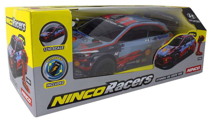 Ninco Coche Radio Control Hyundai i20 WRC Escala 1:10 2.4 GHz 54.50x26x21 cm