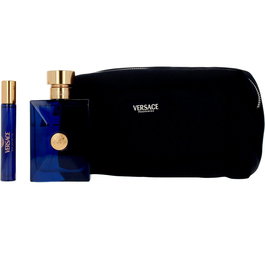 Versace Dylan Blue Eau de Toilette Estuche 3 Piezas, 100 ml + 10 ml + Neceser, Hombre, Familia Aromática Fougère