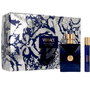 Versace Dylan Blue Eau de Toilette Estuche 3 Piezas, 100 ml + 10 ml + Neceser, Hombre, Familia Aromática Fougère