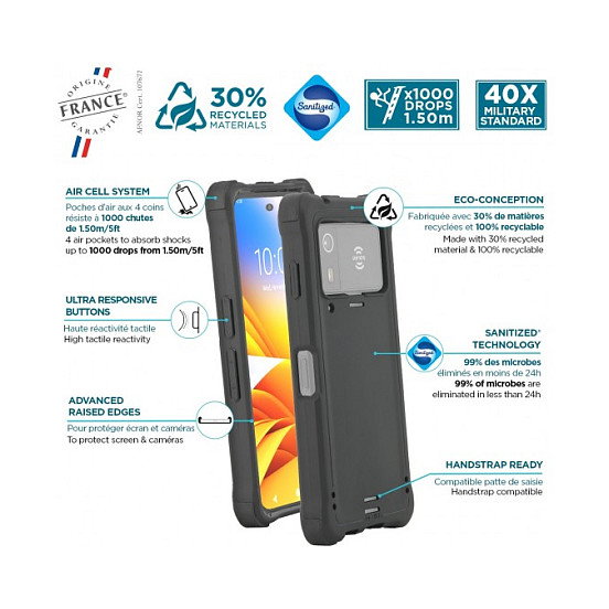 Mobilis Funda 065029 para Zebra EM45, Negro