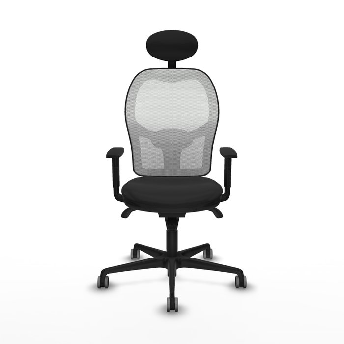 PIQUERAS Y CRESPO Silla de oficina Jorquera con mecanismo Sincro, Similpiel Negro y Malla Blanco PIQUERAS Y CRESPO Silla de oficina Jorquera con mecanismo Sincro, Similpiel Negro y Malla Blanco
