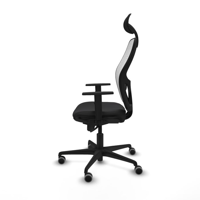 PIQUERAS Y CRESPO Silla de oficina Jorquera con mecanismo Sincro, Similpiel Negro y Malla Blanco PIQUERAS Y CRESPO Silla de oficina Jorquera con mecanismo Sincro, Similpiel Negro y Malla Blanco